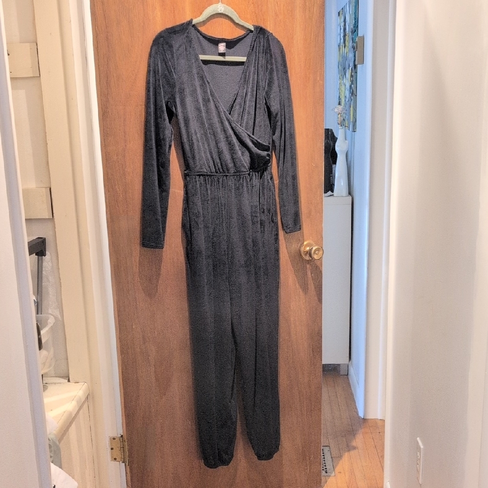 Victoria's Secret Dark Gray Wrap Jumpsuit